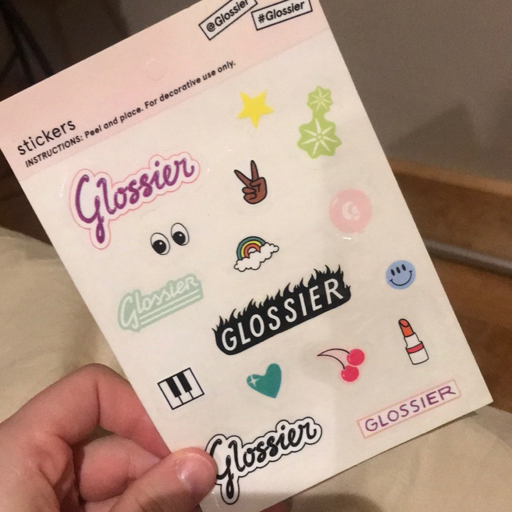 Glossier stickers
